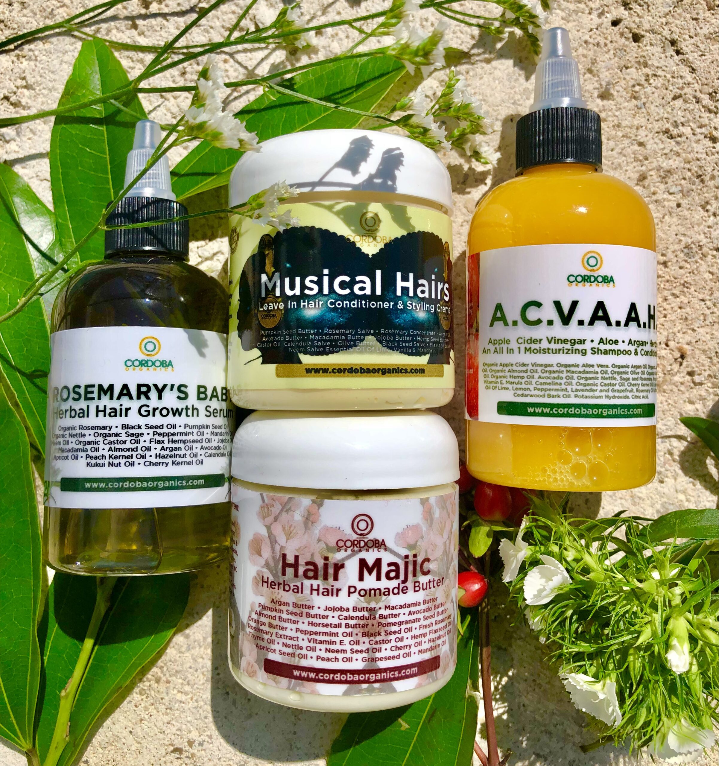 Hair Growth First Aid Kit: Musical Hairs, A.C.V.A.A.H, Rosemary's Baby &  Hair Majic. Receive ALL 4 products and begin your hair growth journey today.
